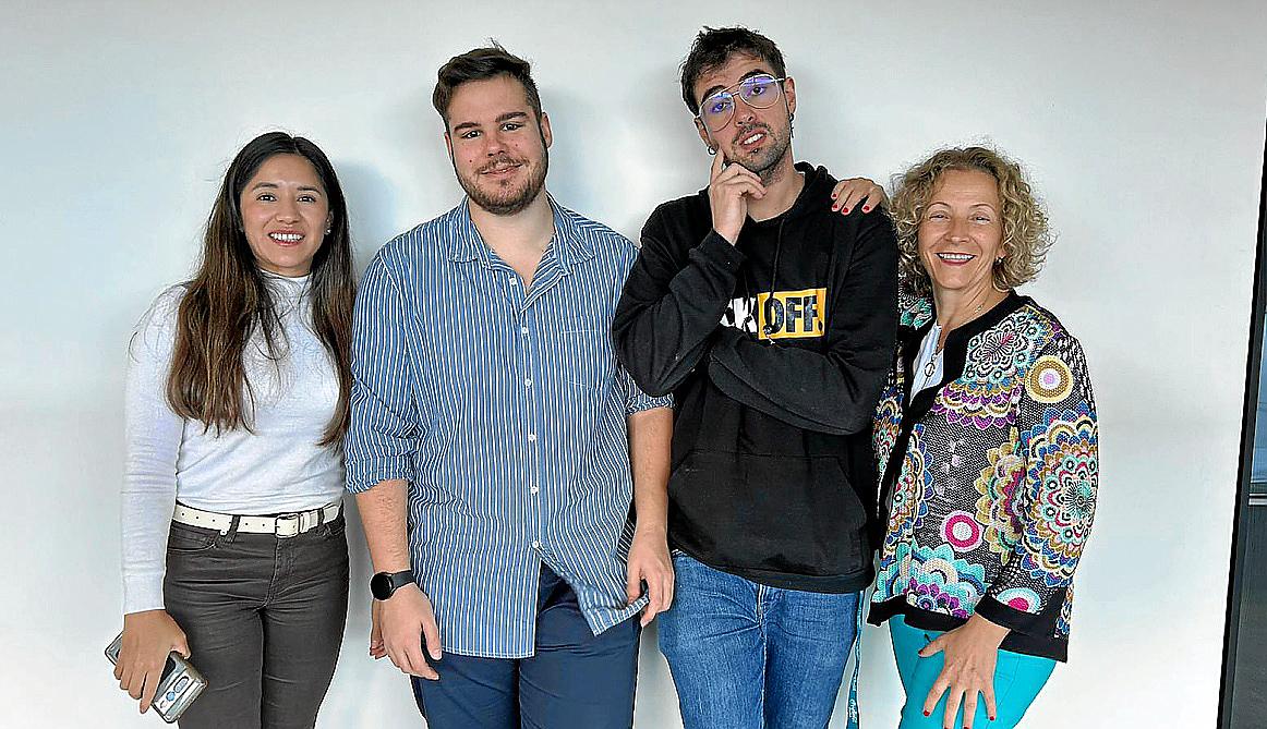 Kelly Murillo, Joan Peña, José Luis Saiz y Mar Muñis, cofundadores de Quotta Ai